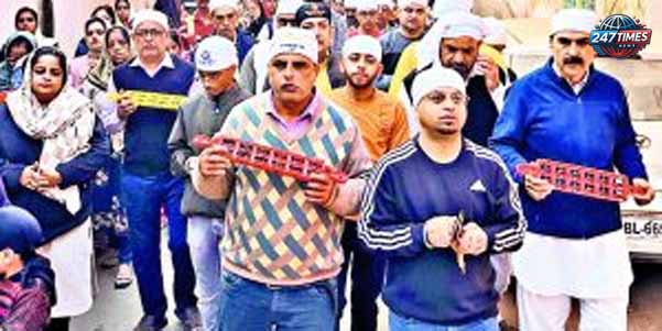 रांची में श्री गुरु गोबिंद सिंह के प्रकाश पर्व पर गुरुनानक सत्संग सभा द्वारा प्रभात फेरी का आयोजन